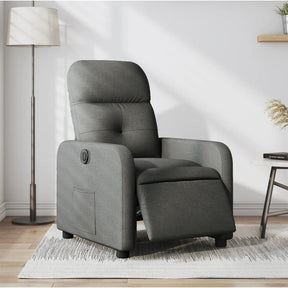 Vidaxl fauteuil elektrisch verstelbaar stof donkergrijs