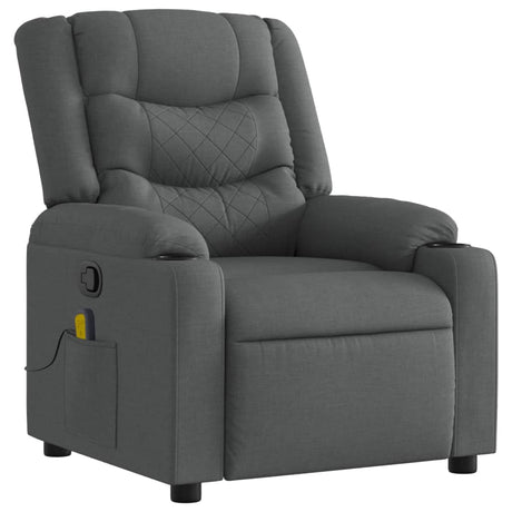 Vidaxl massagestoel in donkergrijze stof