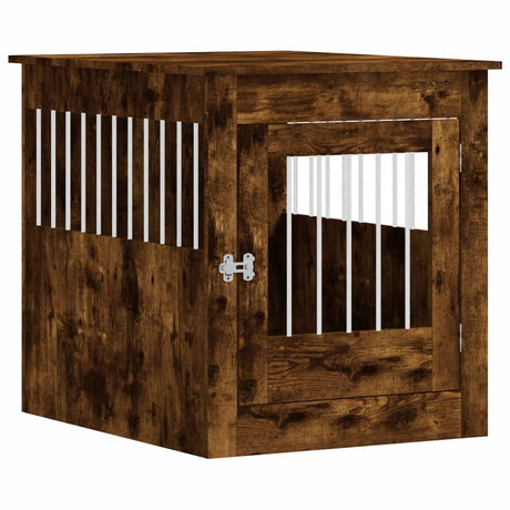 Klatka dla psa Vidaxxl 64,5x80x71 cm drewno przetworzone, dąb wędzony