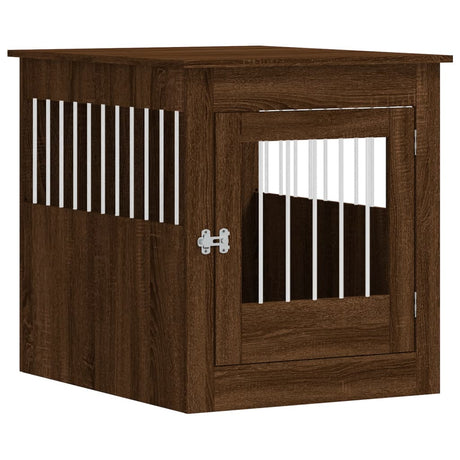 Klatka dla psa Vidaxxl 64,5x80x71 cm wykończona drewnem w kolorze brązowego dębu