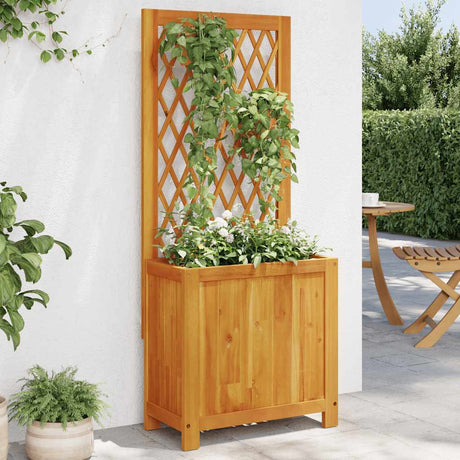 Donica Vidaxx z kratą 55x29,5x132 cm z litego drewna akacjowego