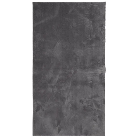 VidaXL dywan huarte z krótkim włosiem, miękki, nadający się do prania, 60x110 cm, antracyt