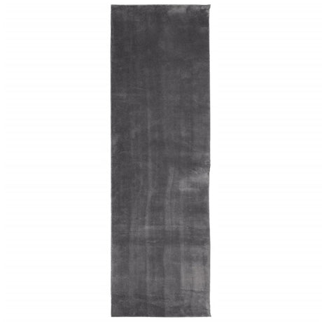 VidaXL dywan huarte z krótkim włosiem, miękki, nadający się do prania, 80x250 cm, antracyt