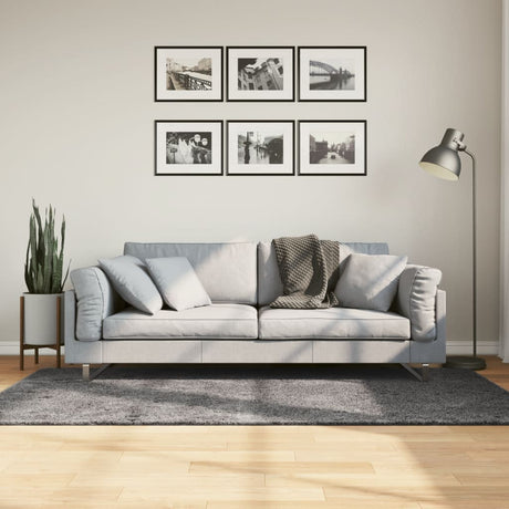 VidaXL dywan huarte z krótkim włosiem, miękki, nadający się do prania, 120x170 cm, antracyt