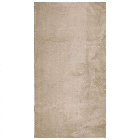 Dywan Vidaxx Huarte z krótkim włosiem, miękki, nadający się do prania, 60x110 cm, w kolorze piaskowym