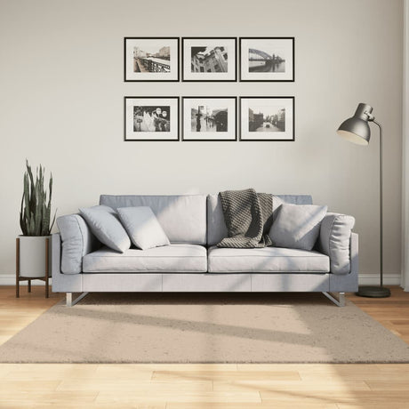 Dywan Vidaxx huarte z krótkim włosiem, miękki, nadający się do prania, 160x160 cm, w kolorze piaskowym