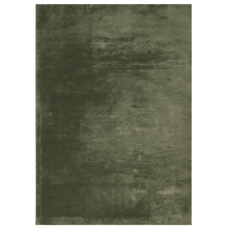 VidaXL Dywan huarte z krótkim włosiem, miękki, nadający się do prania, 140x200 cm w kolorze leśnej zieleni