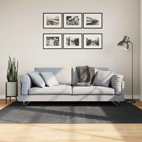 VidaXL dywan skandynawski iza z krótkim włosiem, 140x200 cm, antracyt