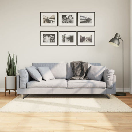 VidaXL Dywan oviedo z krótkim włosiem, 120x120 cm, beżowy