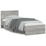 Vidaxl bedframe met hoofdeinde bewerkt hout grijs sonoma 90x190 cm