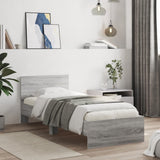 Vidaxl bedframe met hoofdeinde bewerkt hout grijs sonoma 90x190 cm