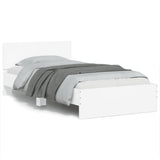 Vidaxl bedframe met hoofdbord en led-verlichting wit 100x200 cm