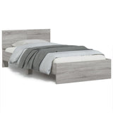 Vidaxl bedframe met hoofdbord en led grijs sonoma eiken 100x200 cm