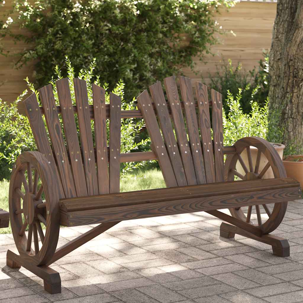 Vidaxl tuinstoel 2-zits adirondack massief vurenhout