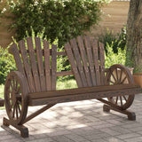 Vidaxl tuinstoel 2-zits adirondack massief vurenhout