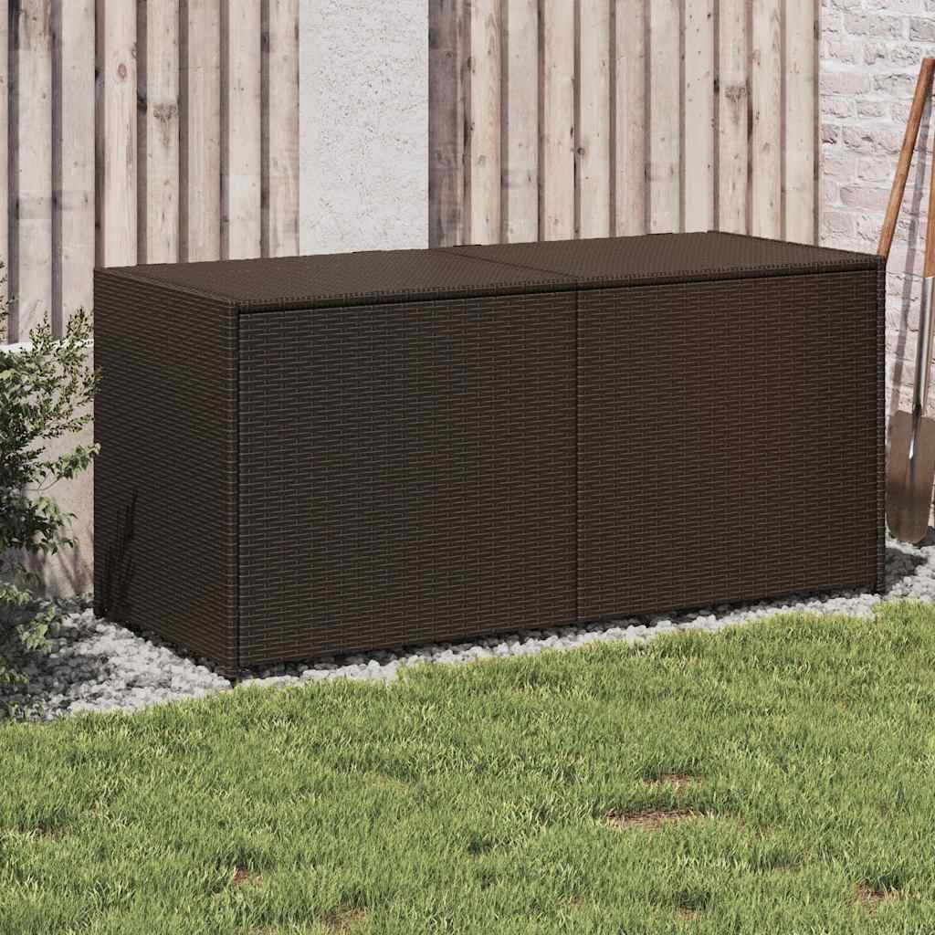 Vidaxl tuinbox 283 l poly rattan bruin