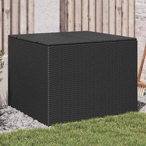 Vidaxl tuinbox 291 l poly rattan zwart