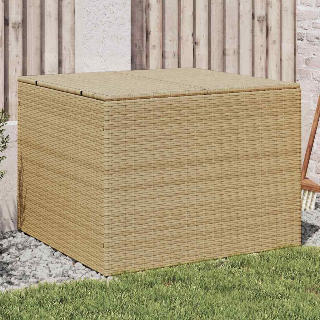 Vidaxl tuinbox 291 l poly rattan gemengd beige