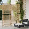 Vidaxl kamerscherm 6 panelen poly rattan beige