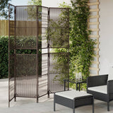 Vidaxl kamerscherm 4 panelen poly rattan bruin
