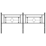 Vidaxl vervangend hoofdbord 200 cm metaal zwart