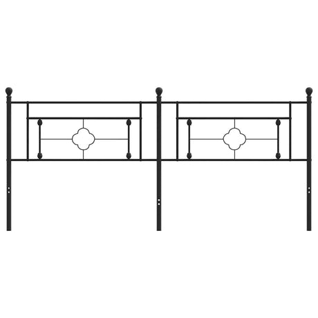Vidaxl vervangend hoofdbord 200 cm metaal zwart
