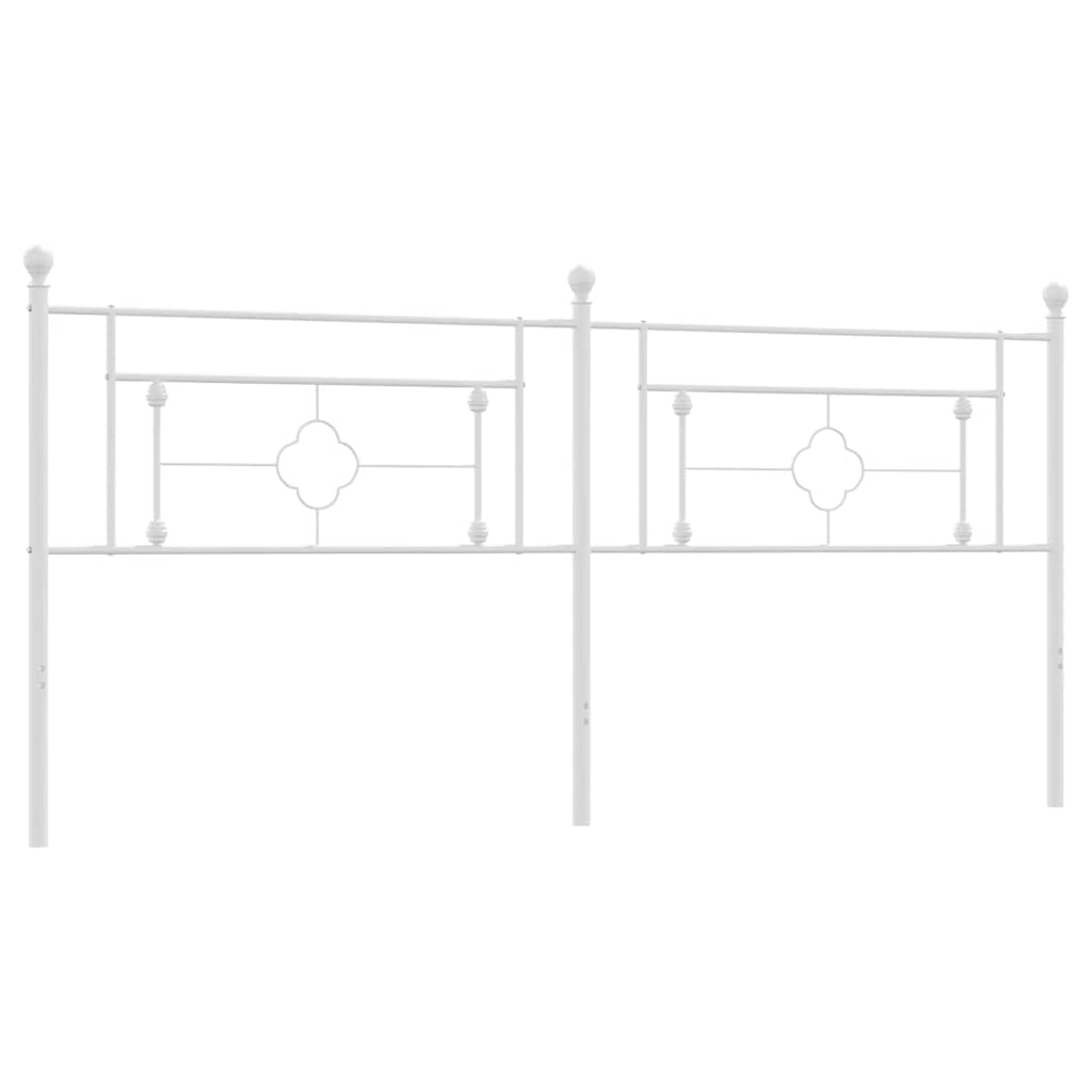 Vidaxl vervangend hoofdbord 193 cm metaal wit