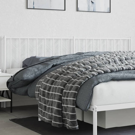 Vidaxl vervangend hoofdbord 200 cm metaal wit