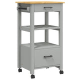 Vidaxl keukentrolley monza 48x40x88,5 cm massief grenenhout