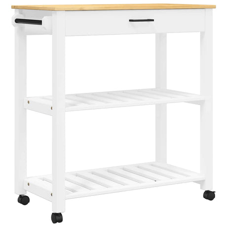 Vidaxl keukentrolley monza 84x40x88,5 cm massief grenenhout