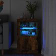 Vidaxl bijzetkast met led bewerkt hout gerookt eikenkleurig