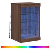 Vidaxl dressoir met led-verlichting 41x37x67 cm bruin eikenkleur