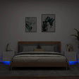Vidaxl nachtkastjes met led's 2 st wandgemonteerd wit
