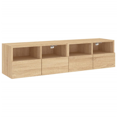 Vidaxl tv-meubels 2 st 60x30x30 cm bewerkt hout sonoma eikenkleurig