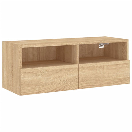 Vidaxl tv-wandmeubel 80x30x30 cm bewerkt hout sonoma eikenkleurig