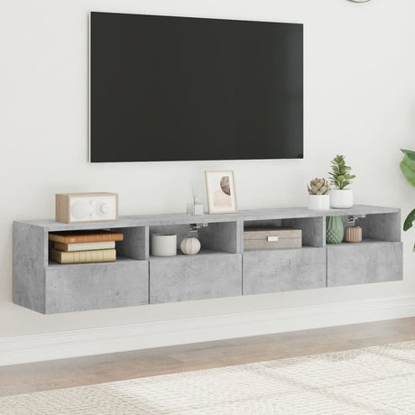 Vidaxl tv-wandmeubels 2 st 80x30x30 cm bewerkt hout betongrijs
