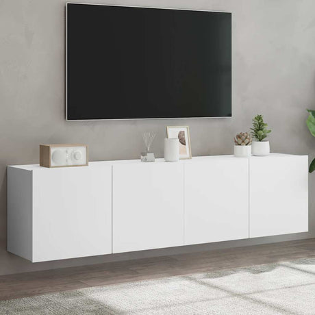 Vidaxl tv-meubels 2 st wandgemonteerd 80x30x41 cm wit