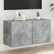Vidaxl tv-meubel wandgemonteerd 80x30x41 cm betongrijs