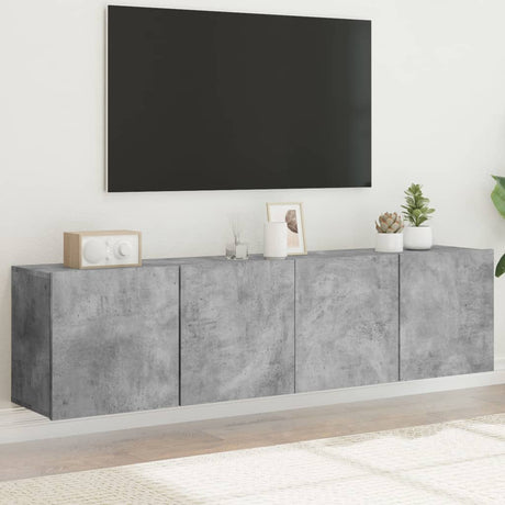 Vidaxl tv-meubels 2 st wandgemonteerd 80x30x41 cm betongrijs