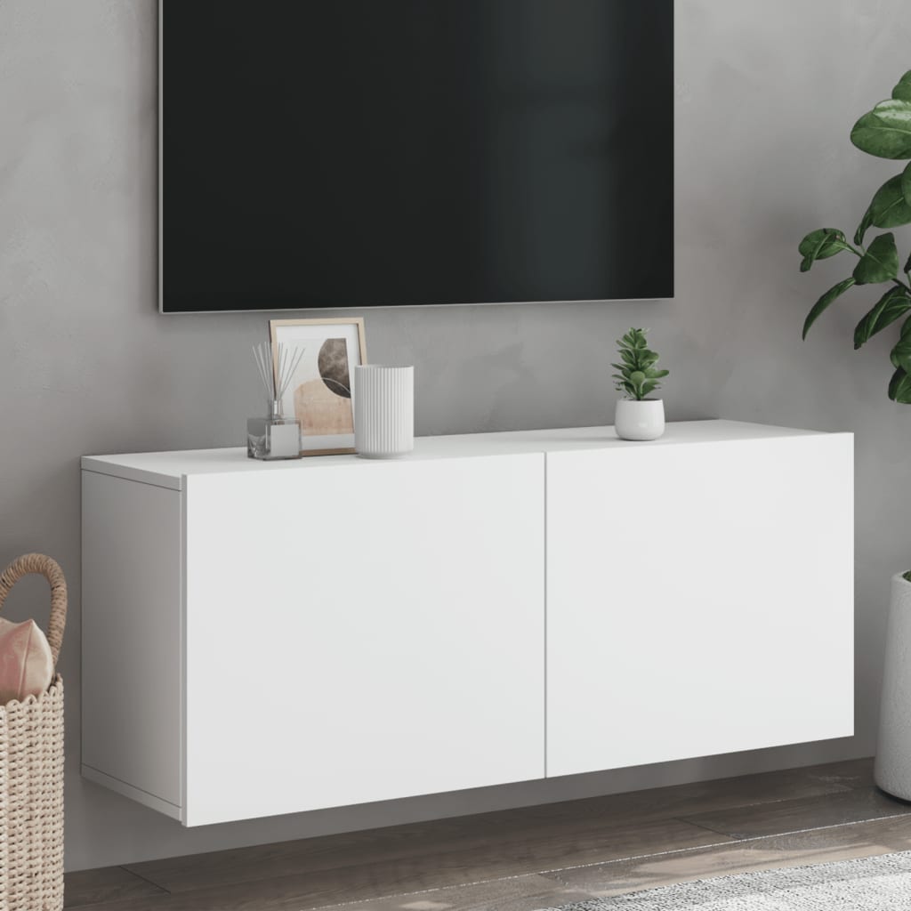 Vidaxl tv-meubel wandgemonteerd 100x30x41 cm wit