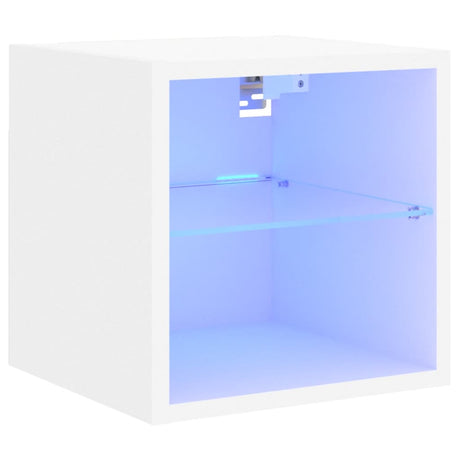 Vidaxl tv-meubel met led-verlichting 30x28,5x30 cm wit