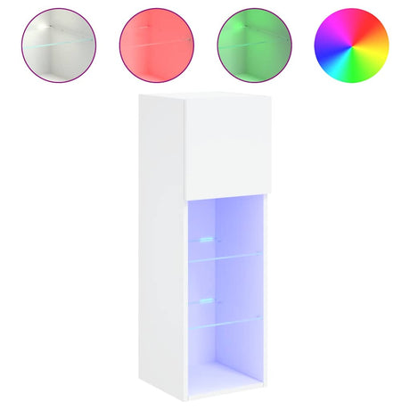 Vidaxl tv-meubel met led-verlichting 30,5x30x90 cm wit