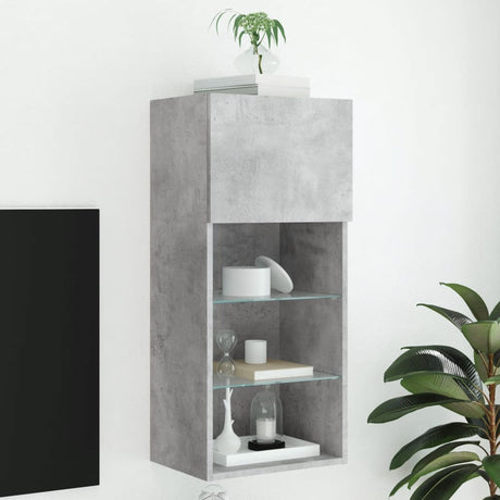 Vidaxl tv-meubel met led-verlichting 40,5x30x90 cm betongrijs