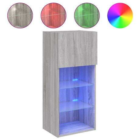 Vidaxl tv-meubel met led-verlichting 40,5x30x90 cm grijs sonoma eiken