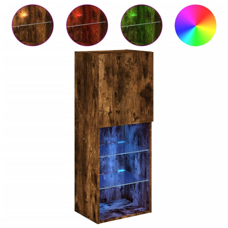 Vidaxl tv-meubel led-verlichting 40,5x30x102 cm gerookt eikenkleurig