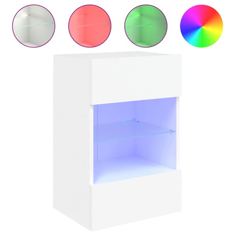 Vidaxl tv-meubel met led-verlichting 40x30x60,5 cm wit