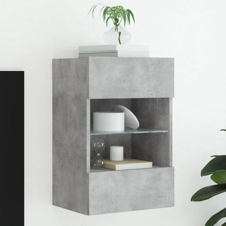 Vidaxl tv-wandmeubel met led-verlichting 40x30x60,5 cm betongrijs