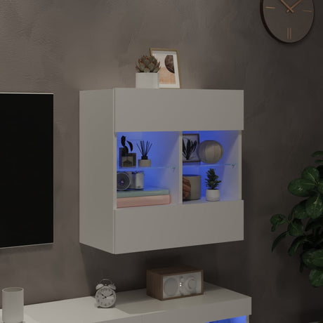 Vidaxl tv-meubel met led-verlichting 58,5x30x60,5 cm wit