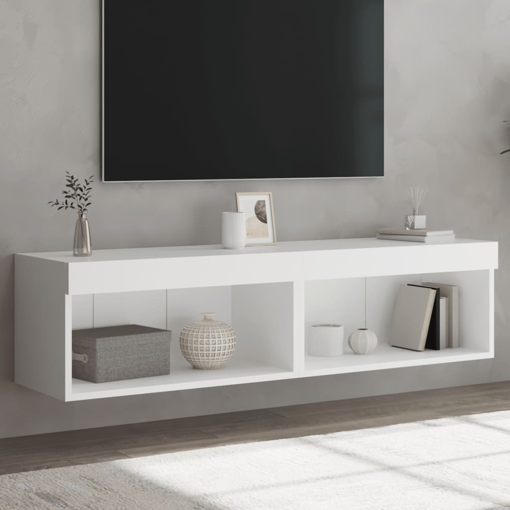 Vidaxl tv-meubels met led-verlichting 2 st 60x30x30 cm wit
