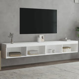Vidaxl tv-meubels met led-verlichting 2 st 100x30x30 cm wit